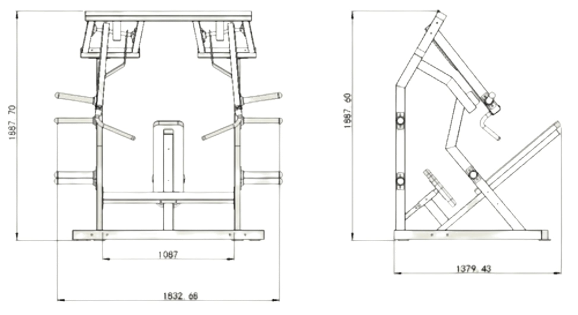 French Fitness Napa Iso-Lateral Shoulder Press Plate Loaded (New) Image 2