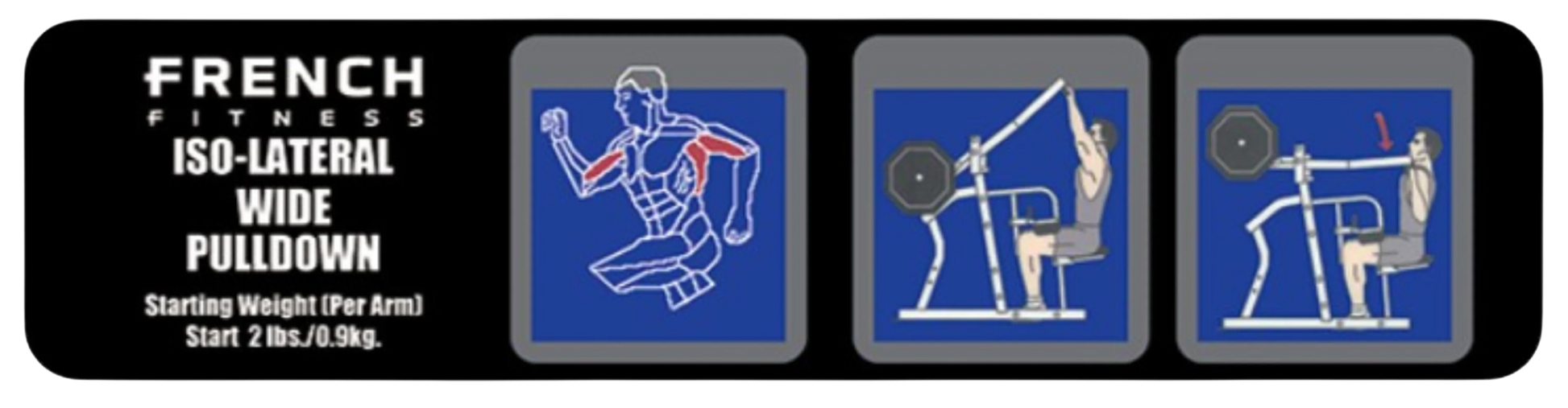 French Fitness Napa Iso-Lateral Wide Pulldown Plate Loaded (New) Image 2