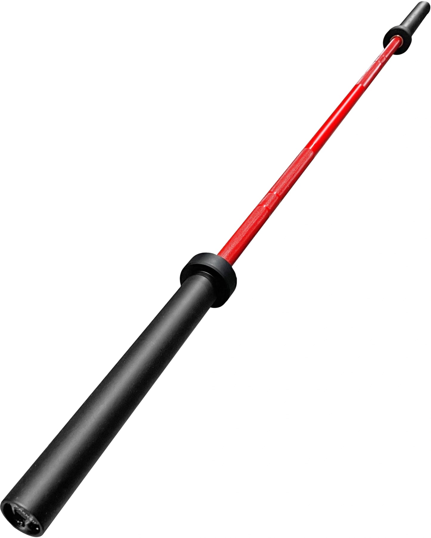 French Fitness Red 7" (86") 45 lb Cerakote Olympic Bar - 1500 lb (New) Image 2