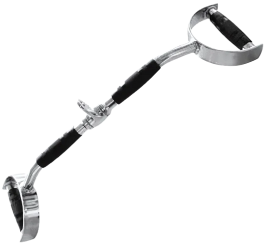 French Fitness - 28" Rubber Grip Pro-Style Lat Bar (New) - Angled View