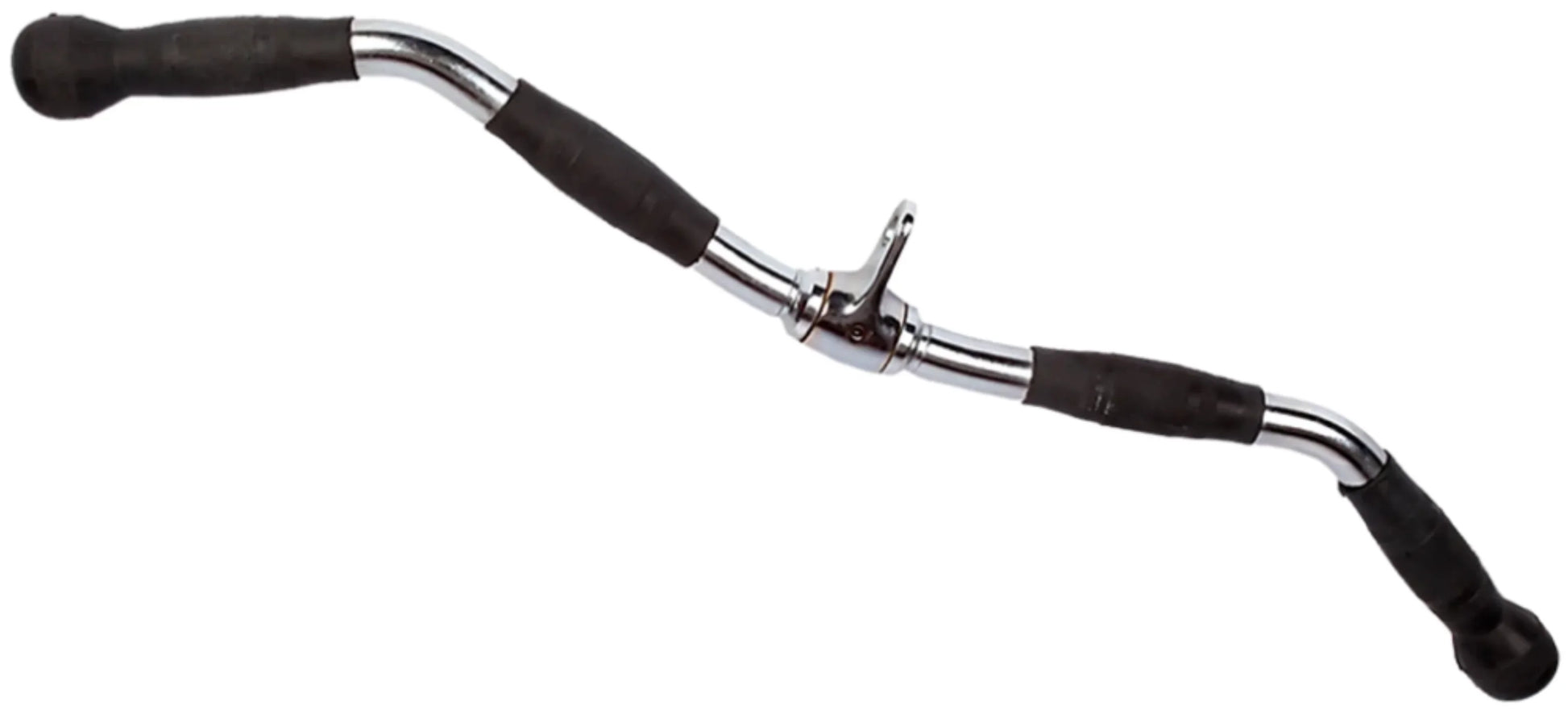 French Fitness - 28" Rubber Grip Revolving Curl Bar - Front View