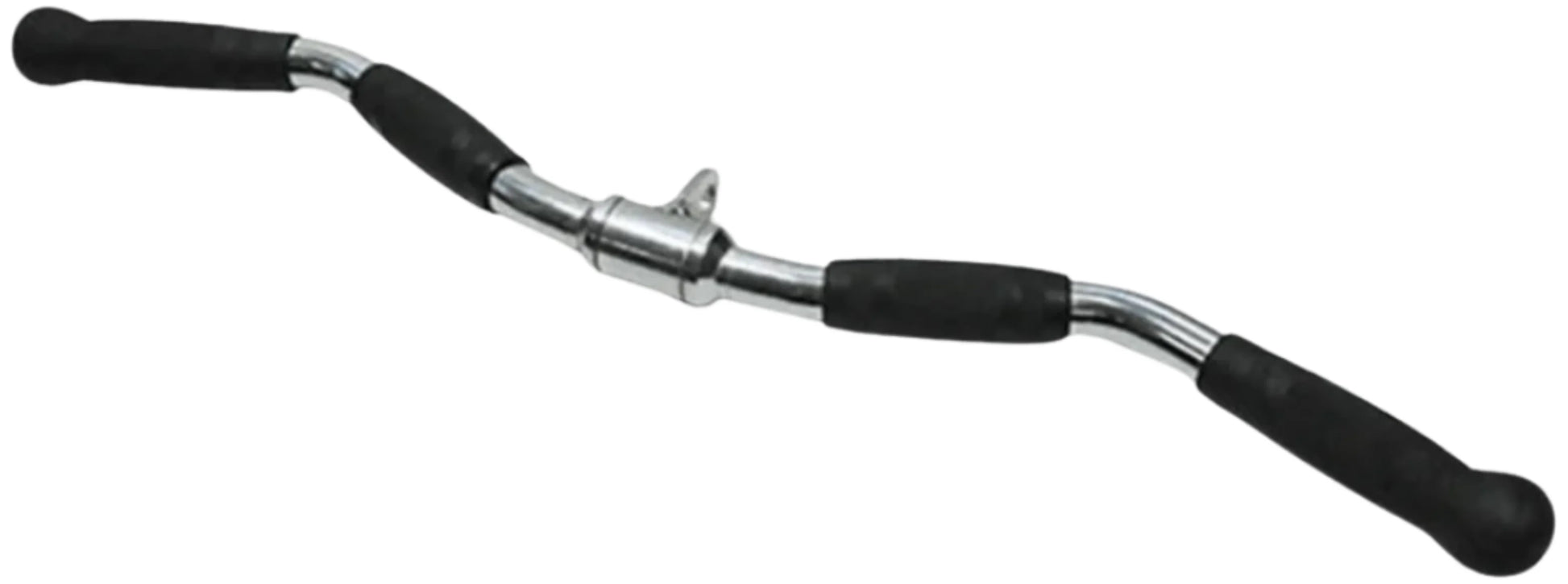 French Fitness - 28" Rubber Grip Revolving Curl Bar - Front View