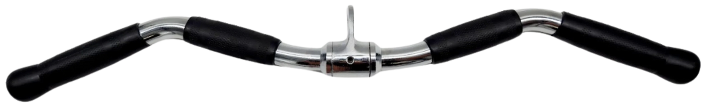 French Fitness - 28" Rubber Grip Revolving Curl Bar (New) - Front View