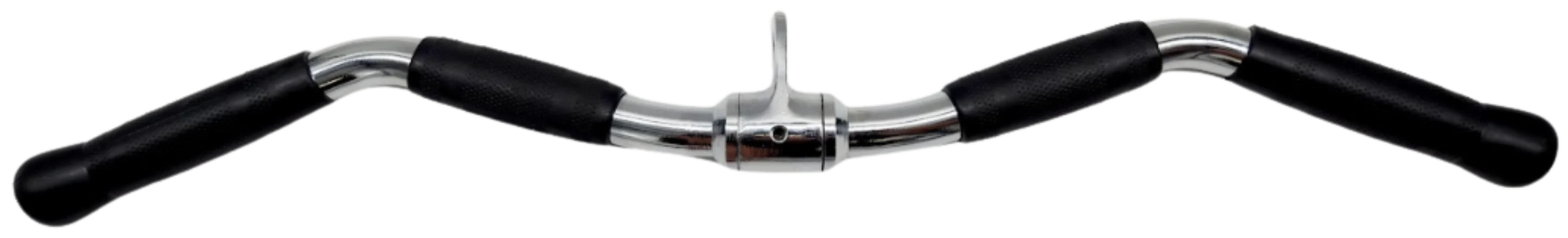 French Fitness - 28" Rubber Grip Revolving Curl Bar (New) - Front View