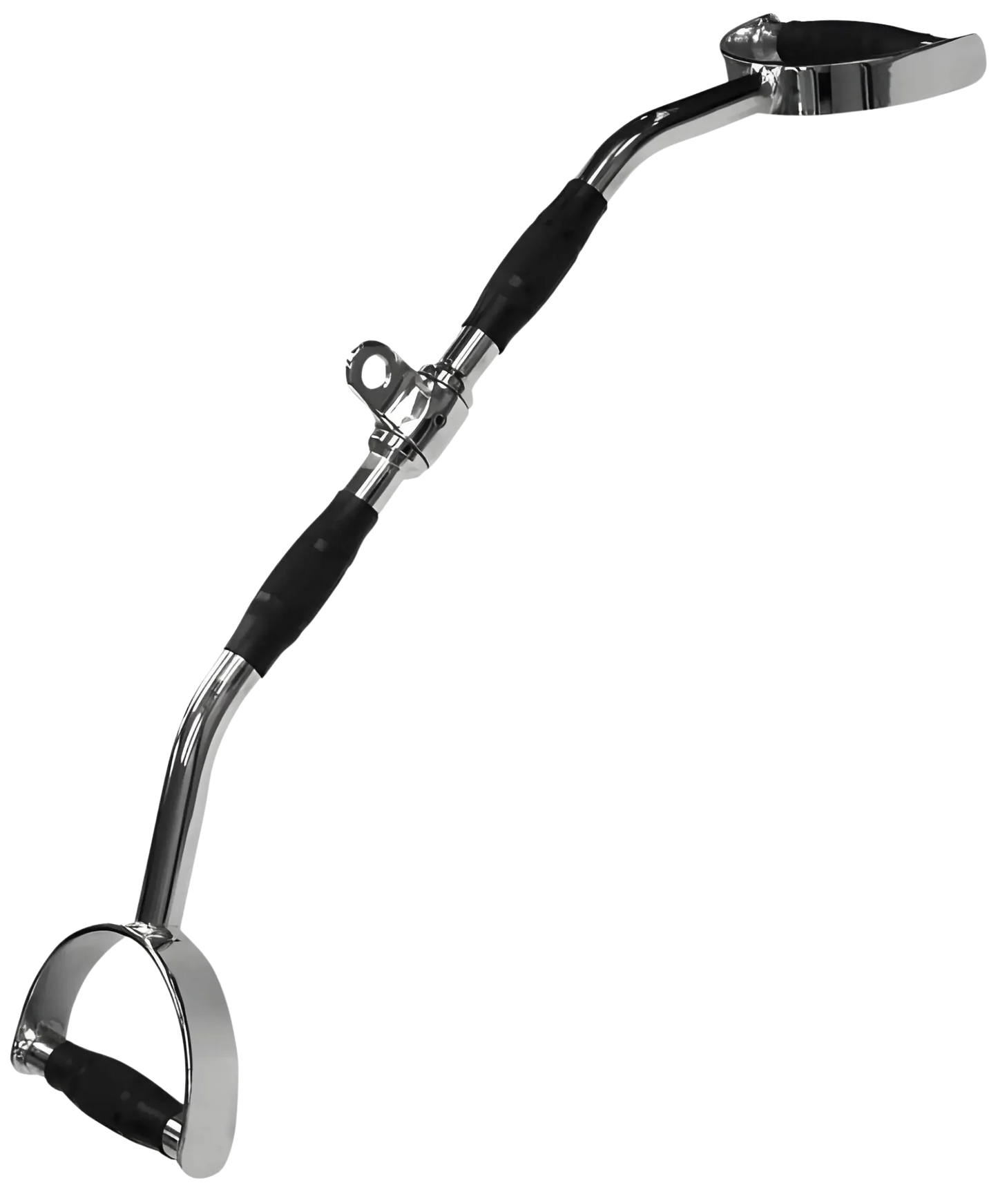 French Fitness 34" Rubber Grip Pro-Style Lat Bar (New) - Front View