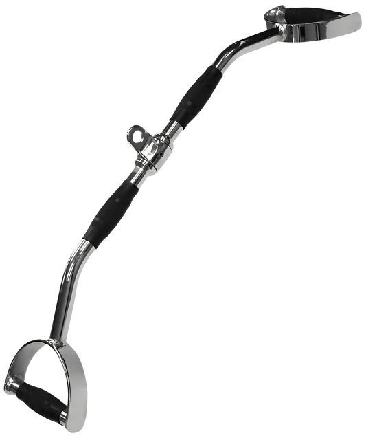 French Fitness 34" Rubber Grip Pro-Style Lat Bar (New) - Front View