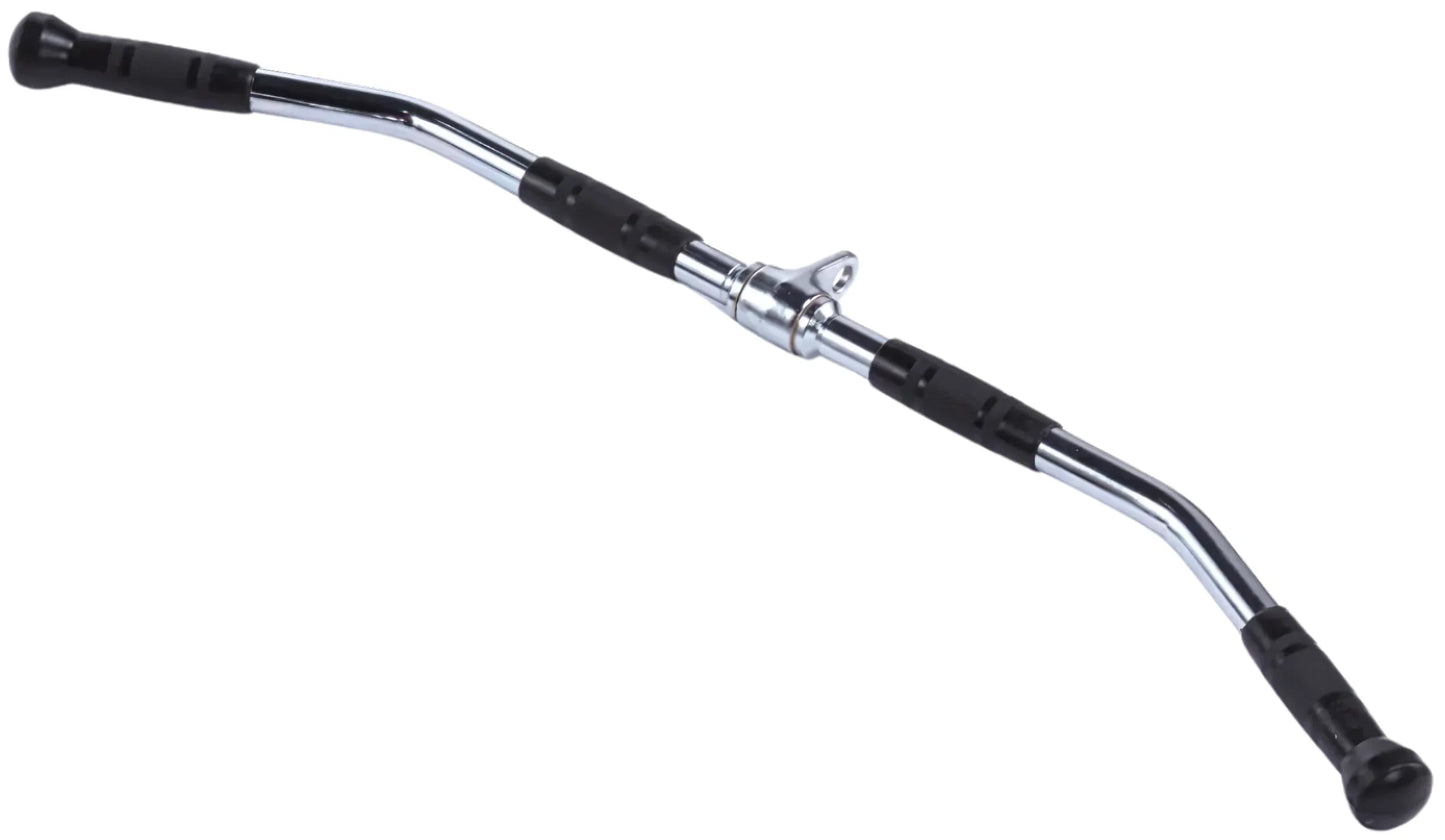 French Fitness 38" Rubber Grip Lat Bar (New) - Angled View