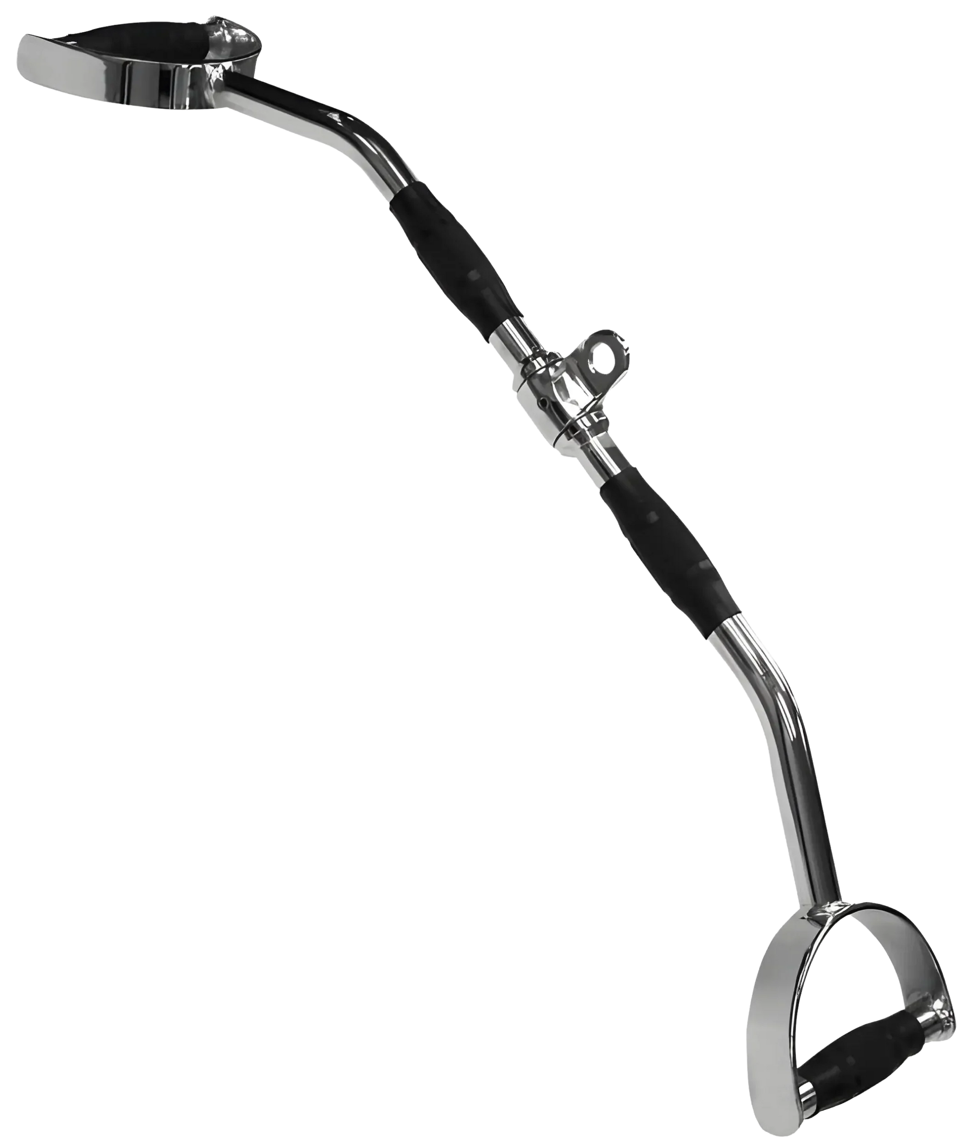 French Fitness 38" Rubber Grip Pro-Style Lat Bar (New) - Front View