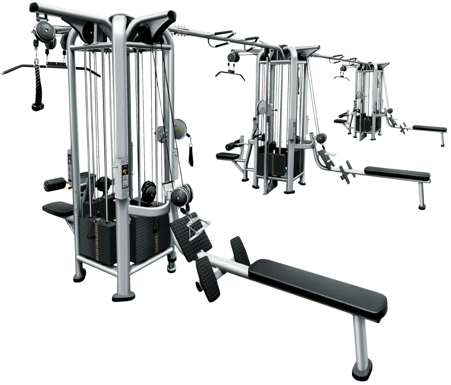 French Fitness FFS Silver 12 Stack Multi Jungle Gym (New)