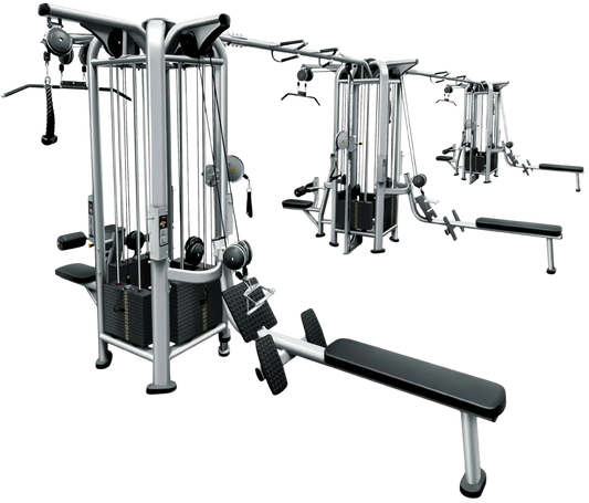 French Fitness FFS Silver 12 Stack Multi Jungle Gym (New)