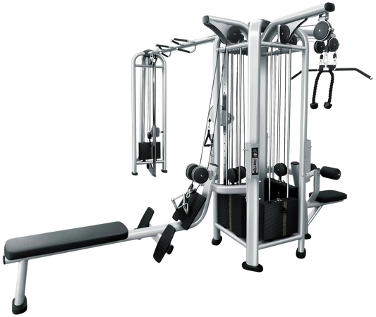 French Fitness FFS Silver 5 Stack Multi Jungle Gym (New)