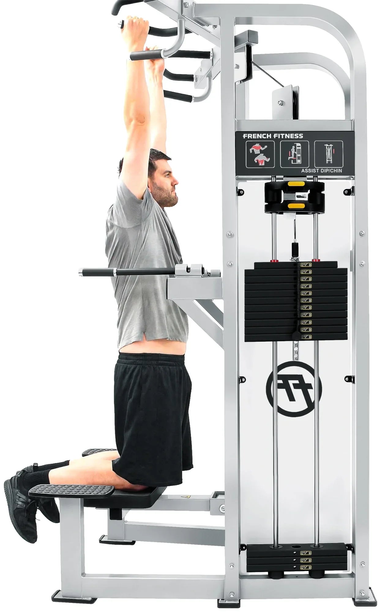 French Fitness Shasta Assisted Chin/Dip – Side View