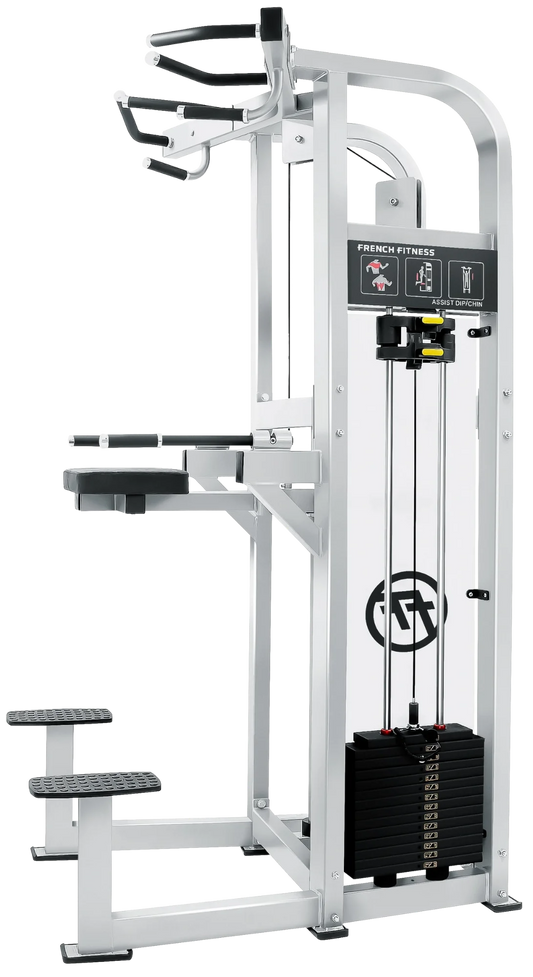 French Fitness Shasta Assisted Chin/Dip – Angled View