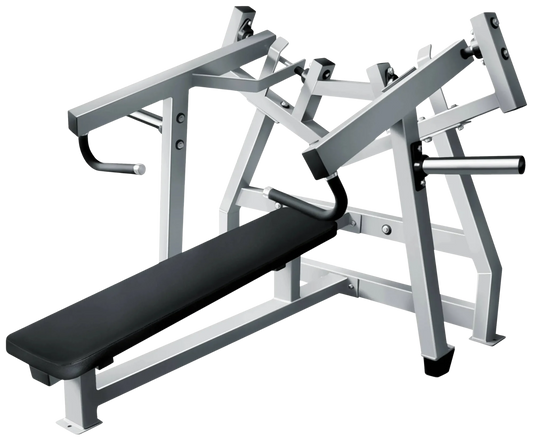 French Fitness FFS Silver Leverage Horizontal Bench Press Plate Loaded (New) Image