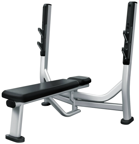 French Fitness FFS Silver Olympic Flat Bench Press (New) Image