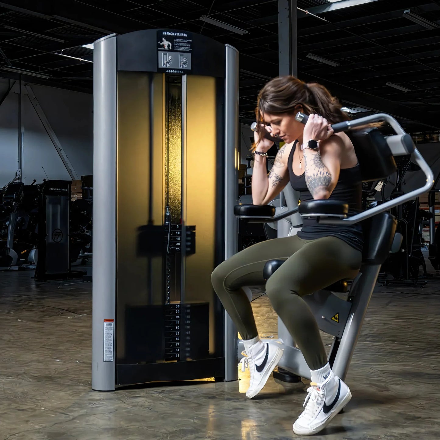 French Fitness FFS Silver Selectorized Abdominal Crunch (New) Image 4