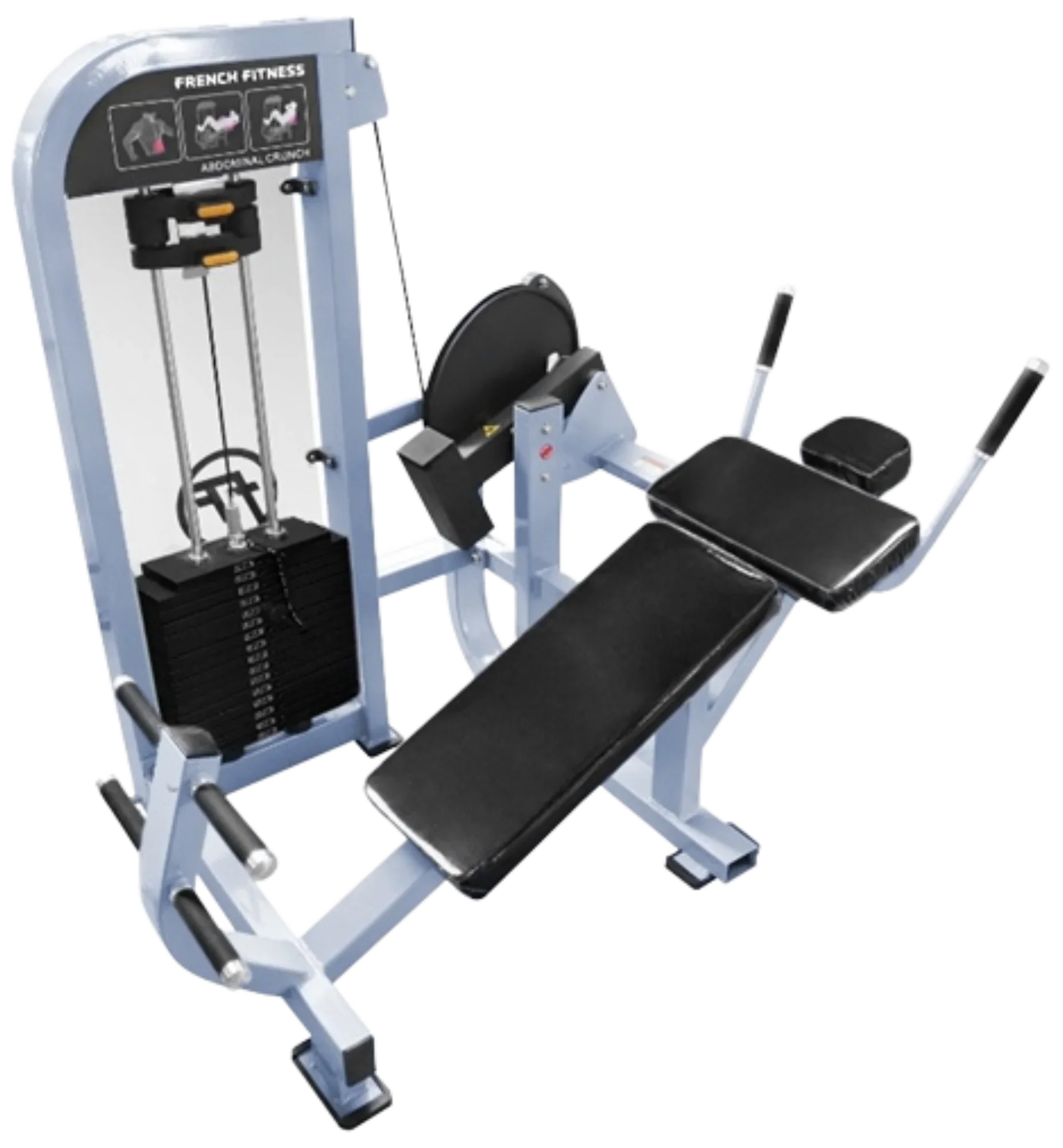 French Fitness Shasta Selectorized Horizontal Ab Crunch  (New) Image