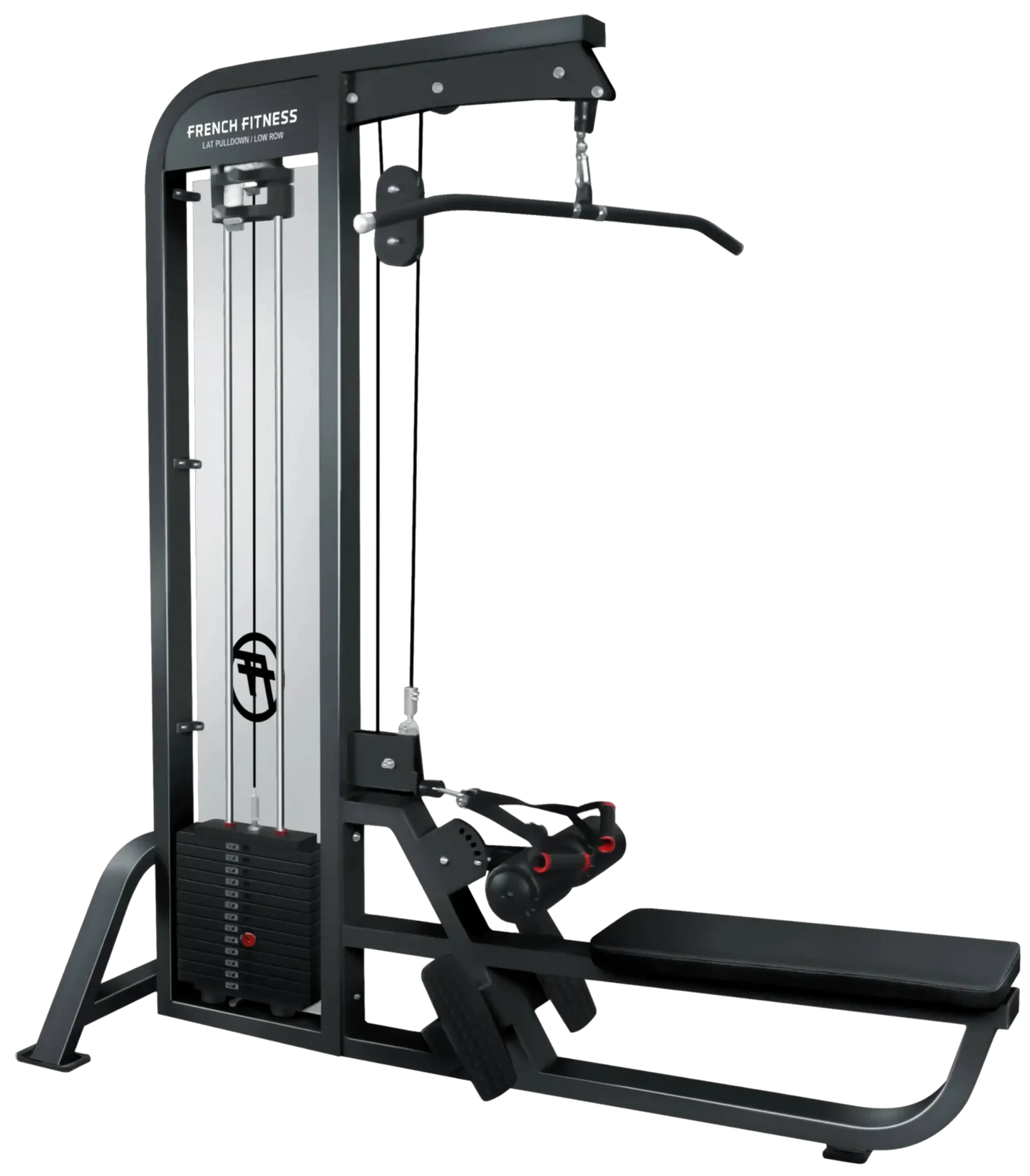 French Fitness Tahoe Lat Pulldown / Low Row Angled View