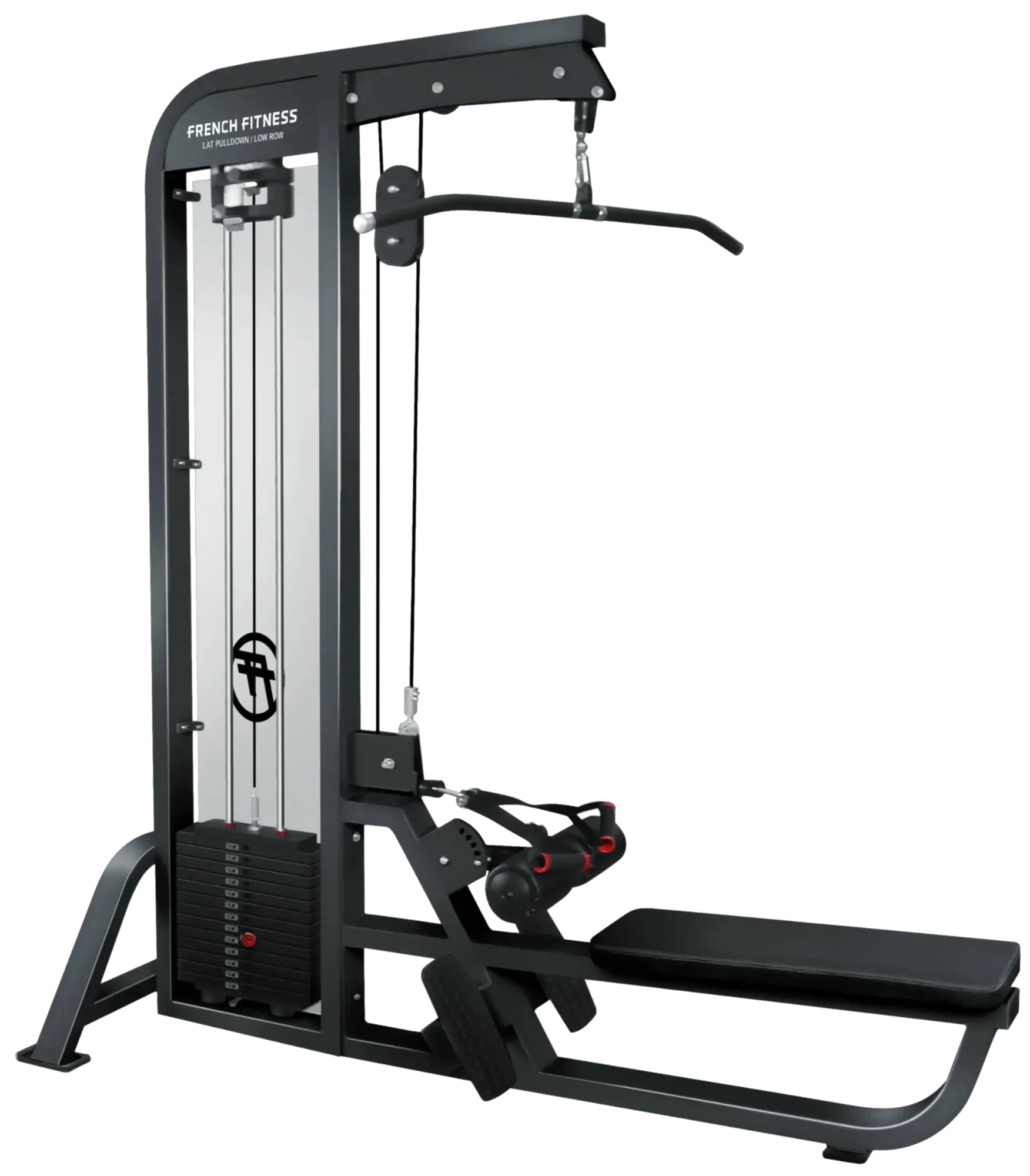 French Fitness Tahoe Lat Pulldown / Low Row Angled View