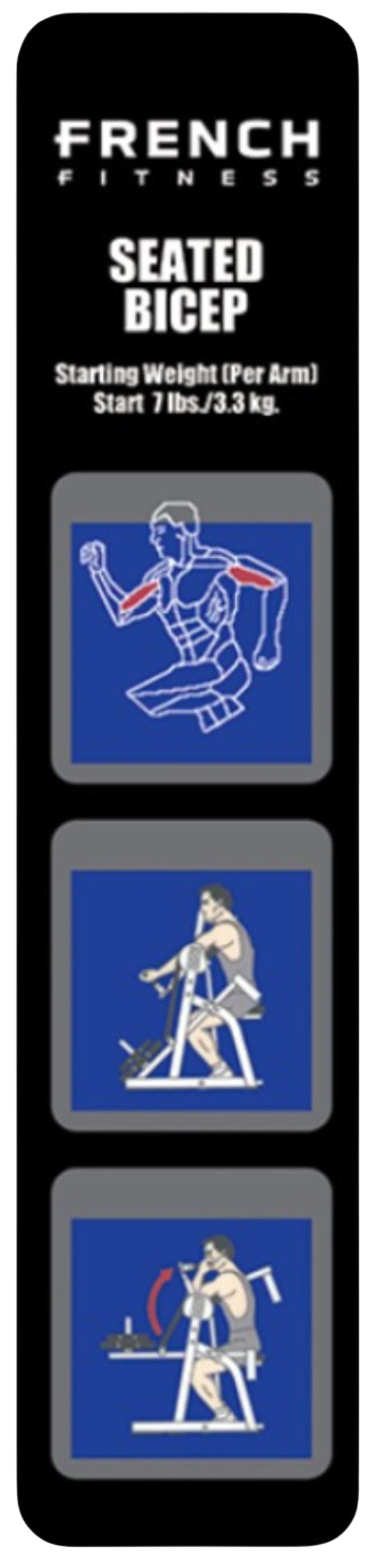 French Fitness Napa Seated Bicep Curl Plate Loaded (New) Image 4