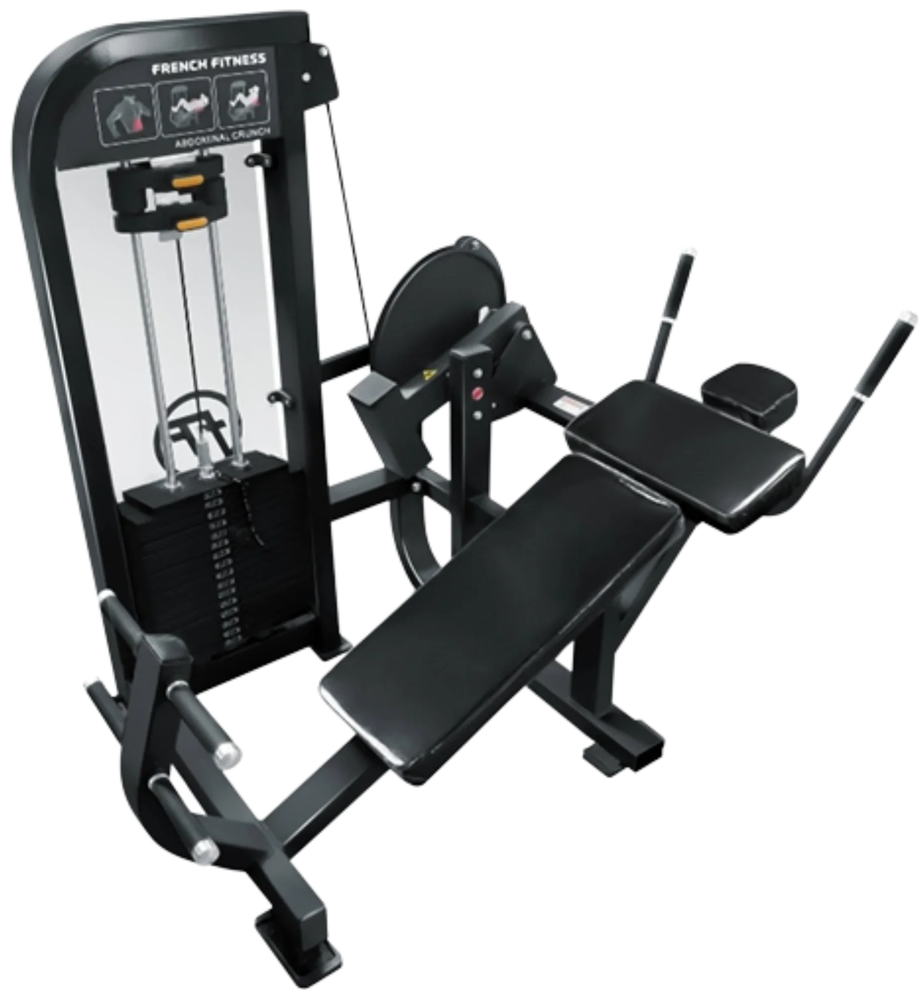 French Fitness Tahoe Selectorized Horizontal Ab Crunch  (New) Image