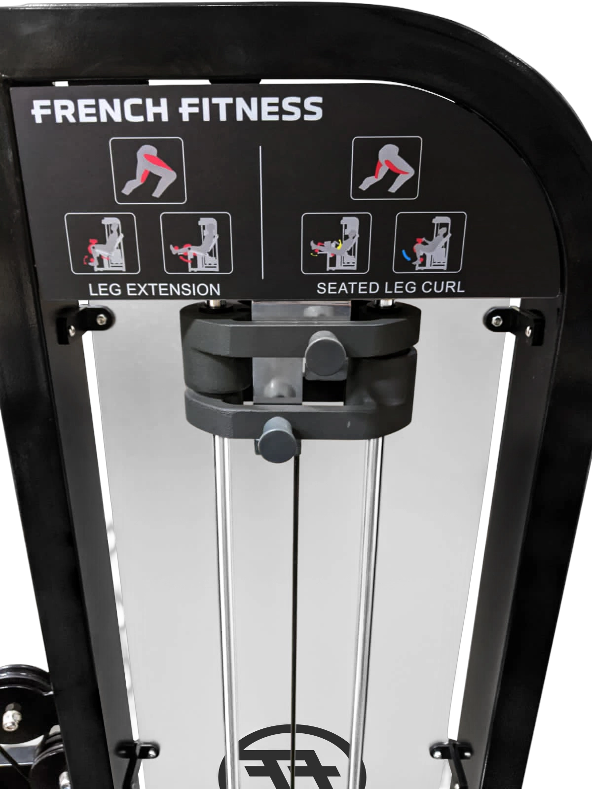 French Fitness Tahoe Seated Leg Curl / Leg Extension – Close Up View