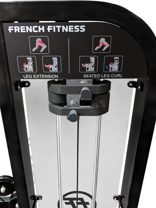 French Fitness Tahoe Seated Leg Curl / Leg Extension – Close Up View