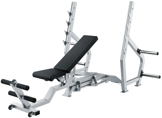 French Fitness Venice 3 Way Flat Incline Decline Olympic Bench (New) Image