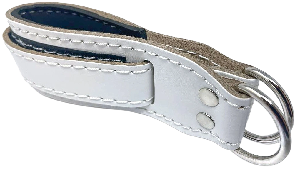 French Fitness White Leather Ankle Strap (New) Image 2