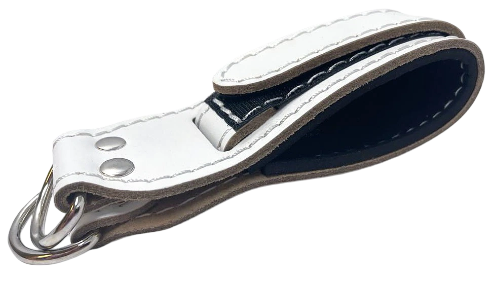 French Fitness White Leather Ankle Strap (New) Image 3