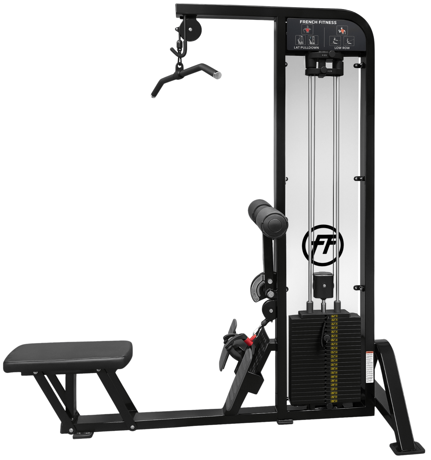 French Fitness Tahoe V2 Lat Pulldown / Low Row (New) - Side View