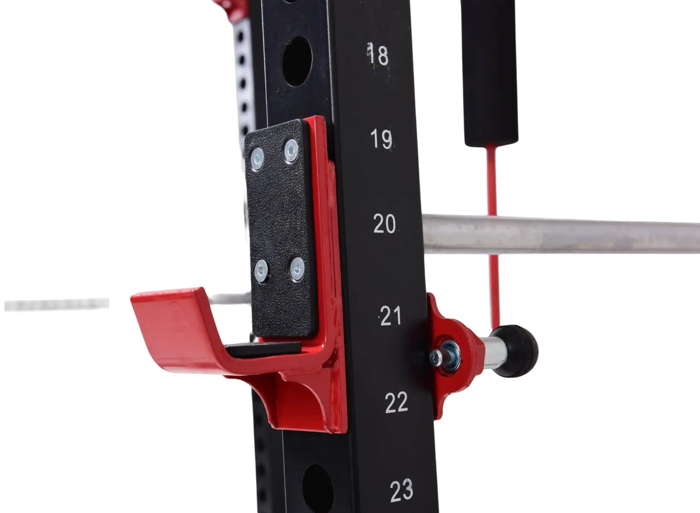 French Fitness Folding Cable Power Rack / Cage, Red/Black (New) Image 15