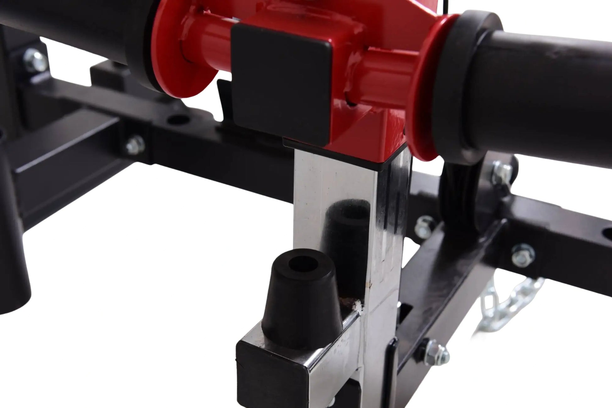 French Fitness Folding Cable Power Rack / Cage, Red/Black (New) Image 6