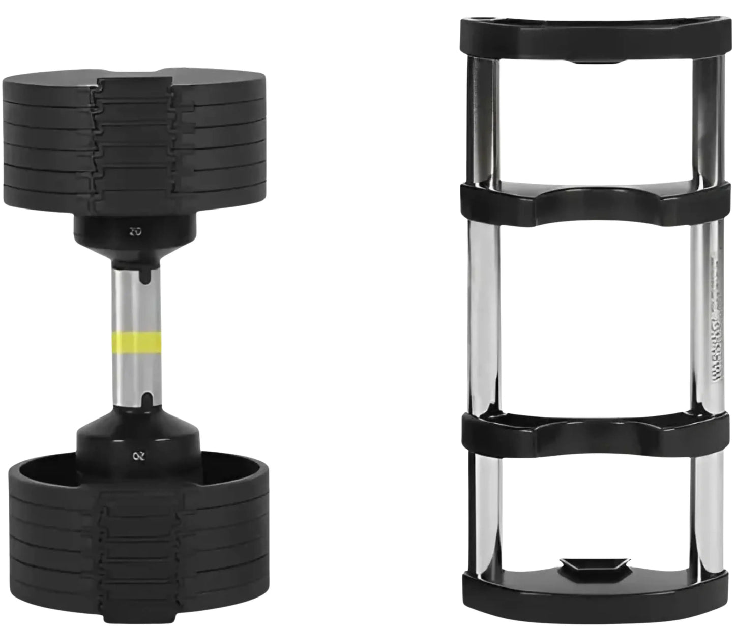 French Fitness 5-80 lb Adjustable Dumbbell, Set of 2 (New) - Front View
