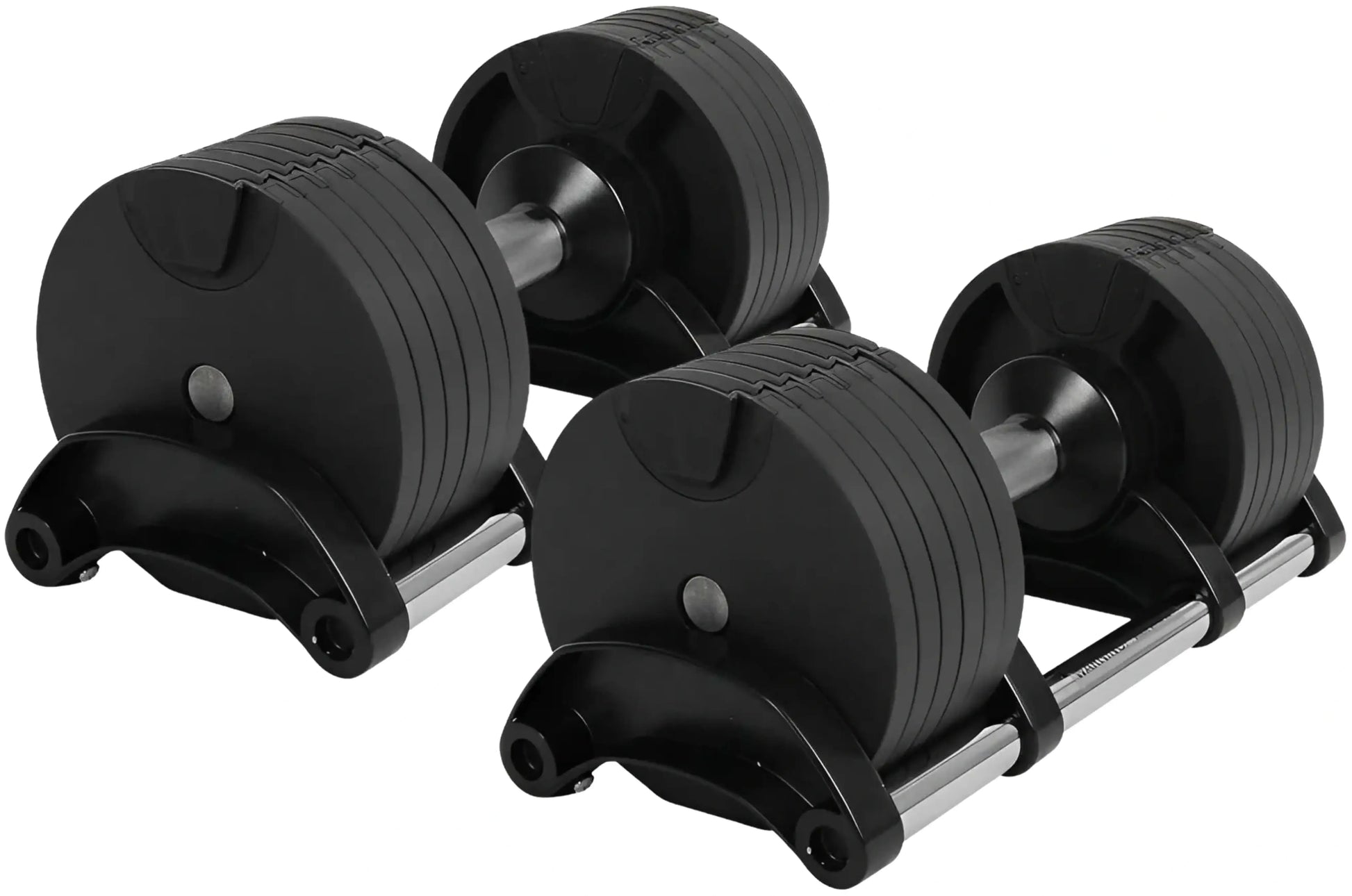 French Fitness 5-80 lb Adjustable Dumbbell, Set of 2 (New) - Angled View