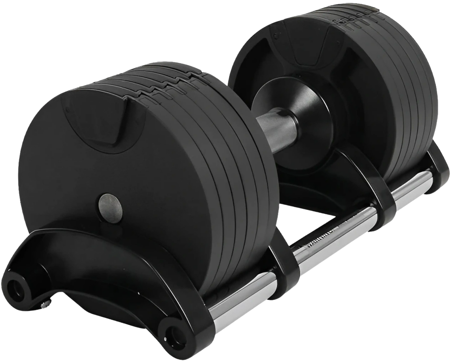 French Fitness 5-80 lb Adjustable Dumbbell, Set of 2 (New) - Angled View