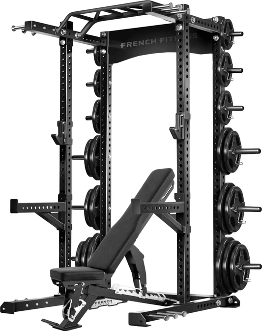 French Fitness SHR80 Commercial Half Rack / Bench Combo (New) Image