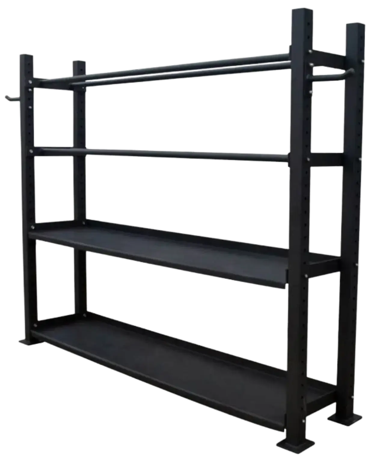 French Fitness 7 ft Combination Universal Storage Rack (New) - Angled View