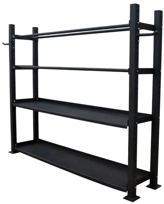 French Fitness 7 ft Combination Universal Storage Rack (New) - Angled View