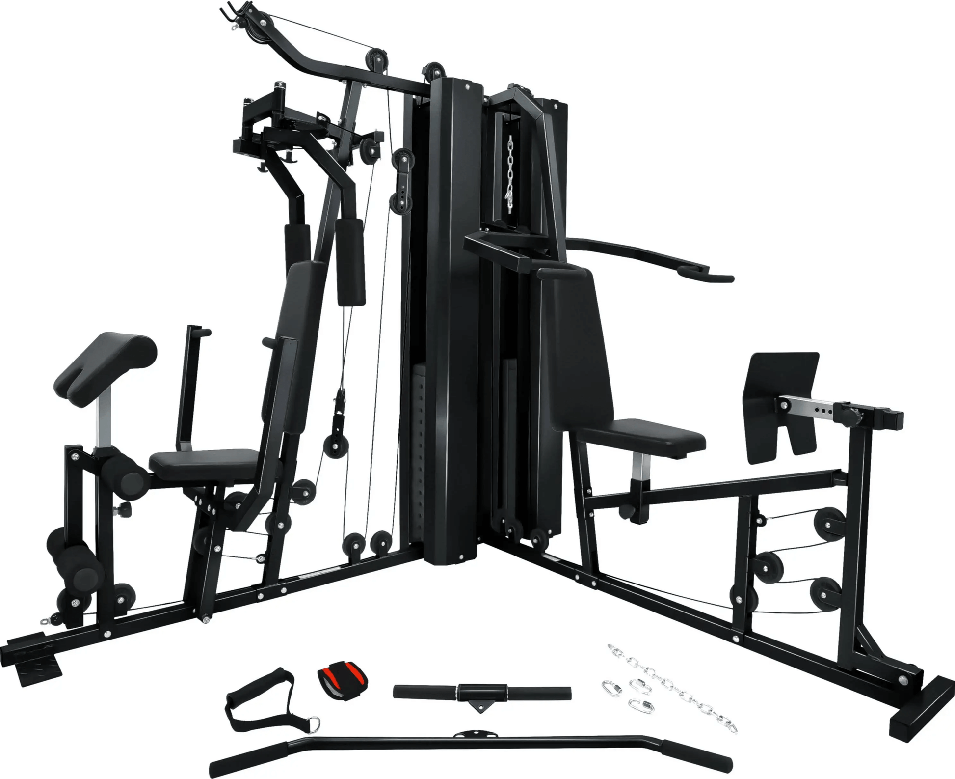 French Fitness X2 Corner Home Gym System - Black (New) Image 3