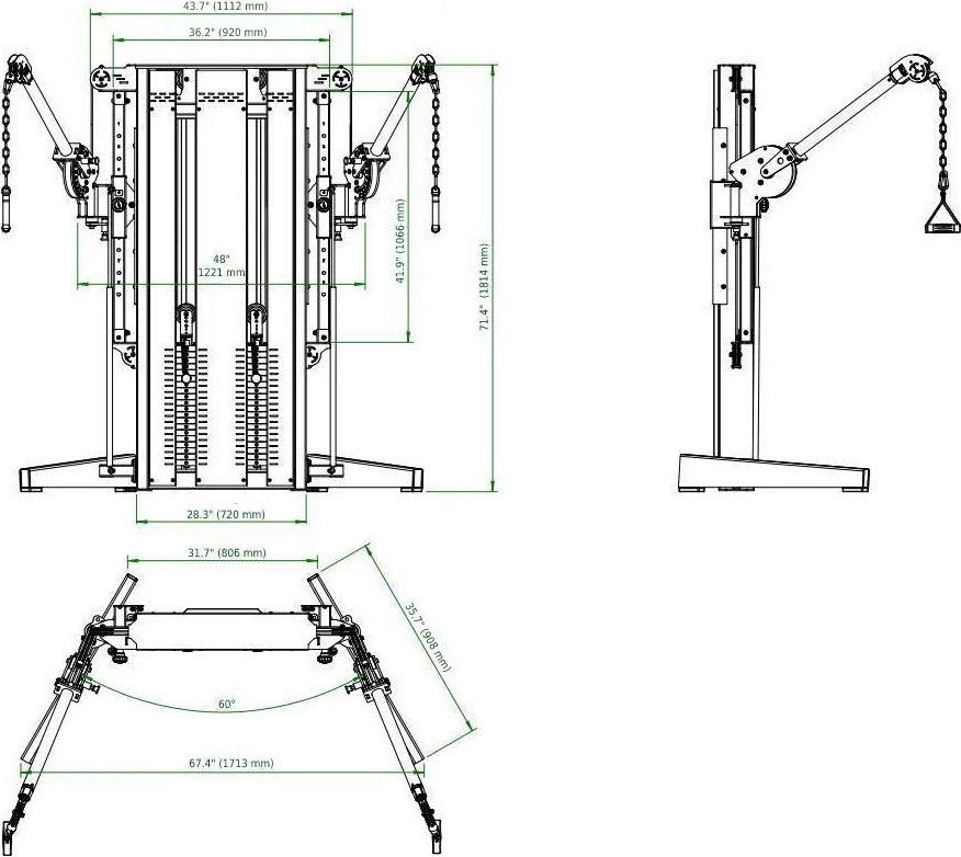 French Fitness Newport Dual Cable Crossover Functional Trainer (New) Image 4