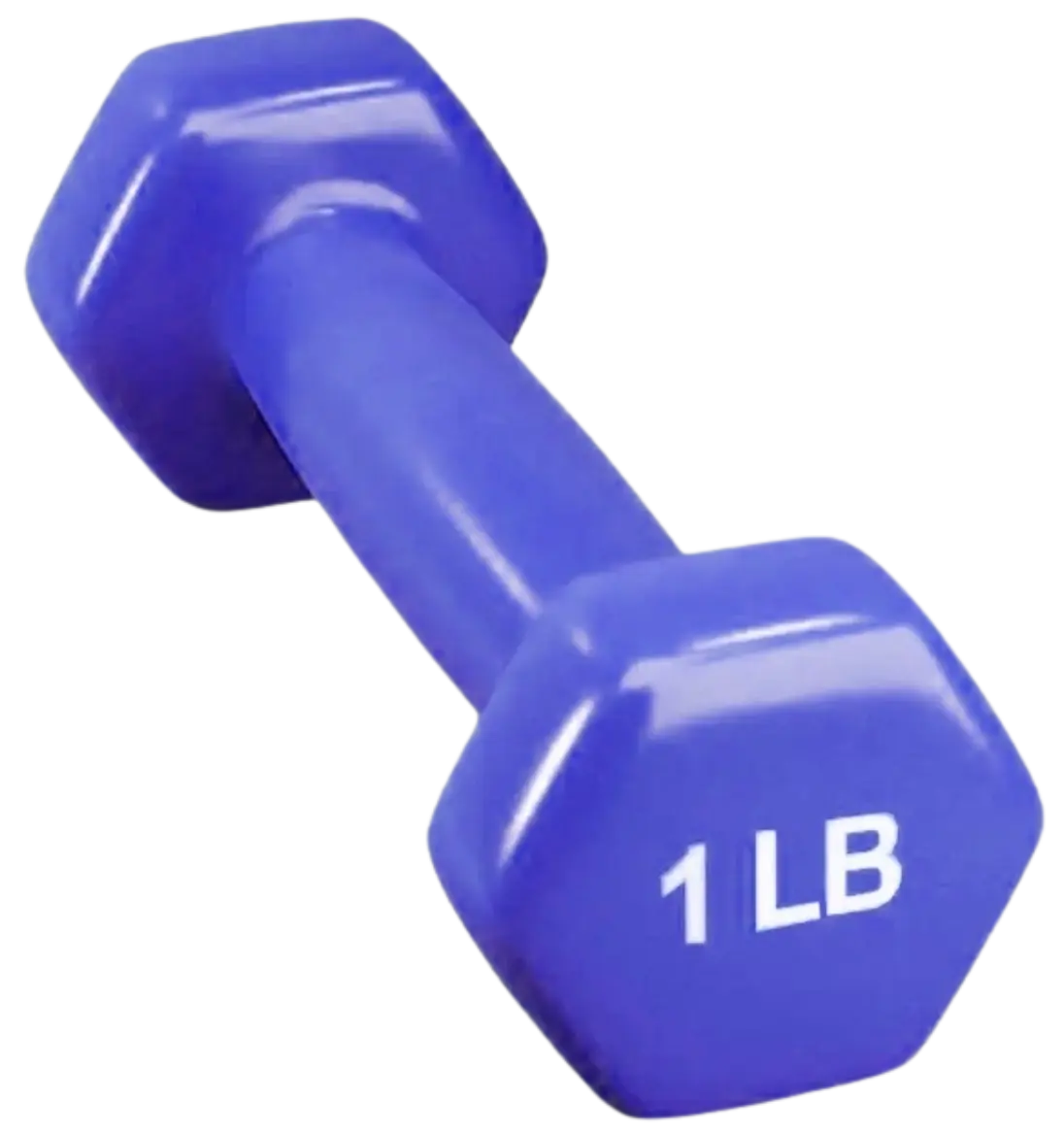 French Fitness Colorful Hex Vinyl Dumbbell 1 lb - Single (New) Image