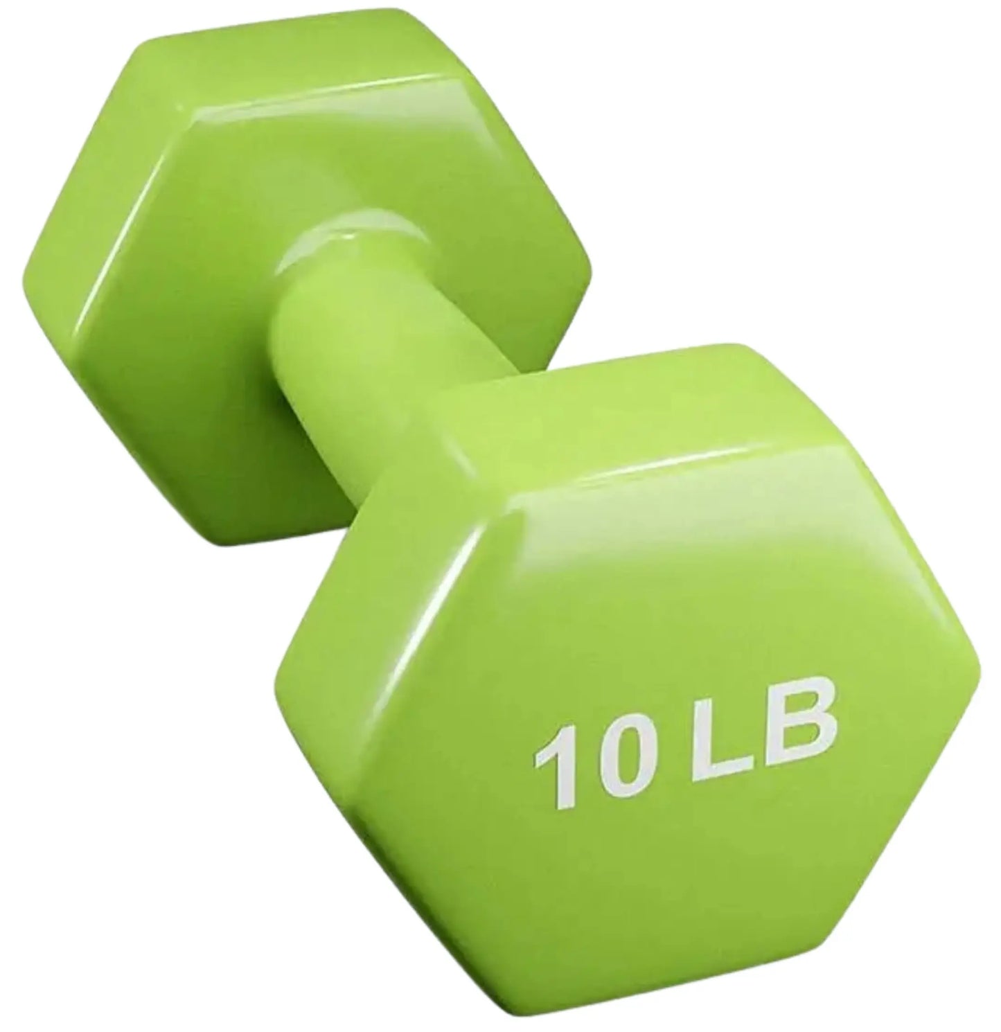 French Fitness Colorful Hex Vinyl Dumbbell Set of 1 to 15 lbs (New) Image 6