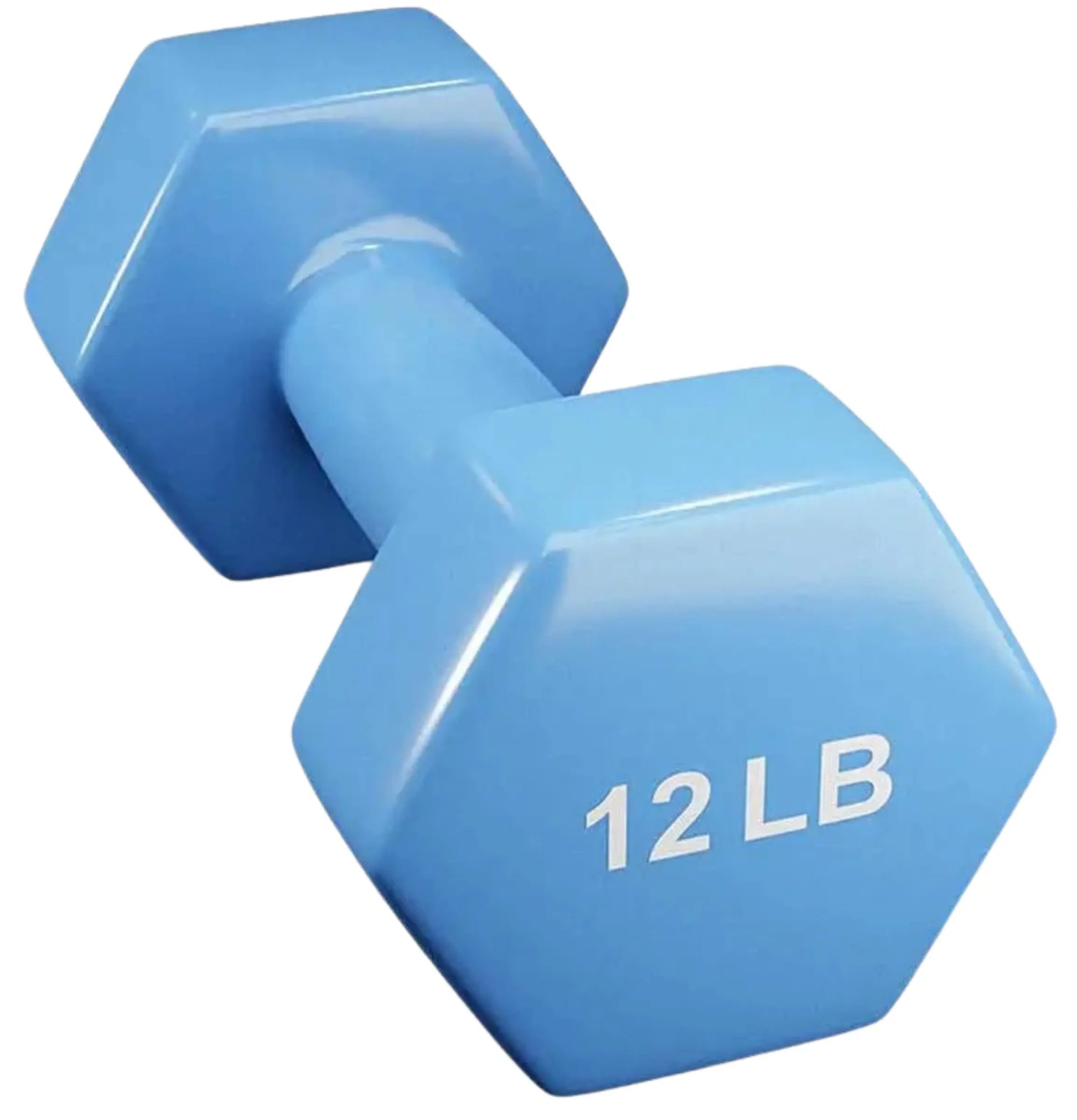 French Fitness Colorful Hex Vinyl Dumbbell Set of 1 to 15 lbs (New) Image 5