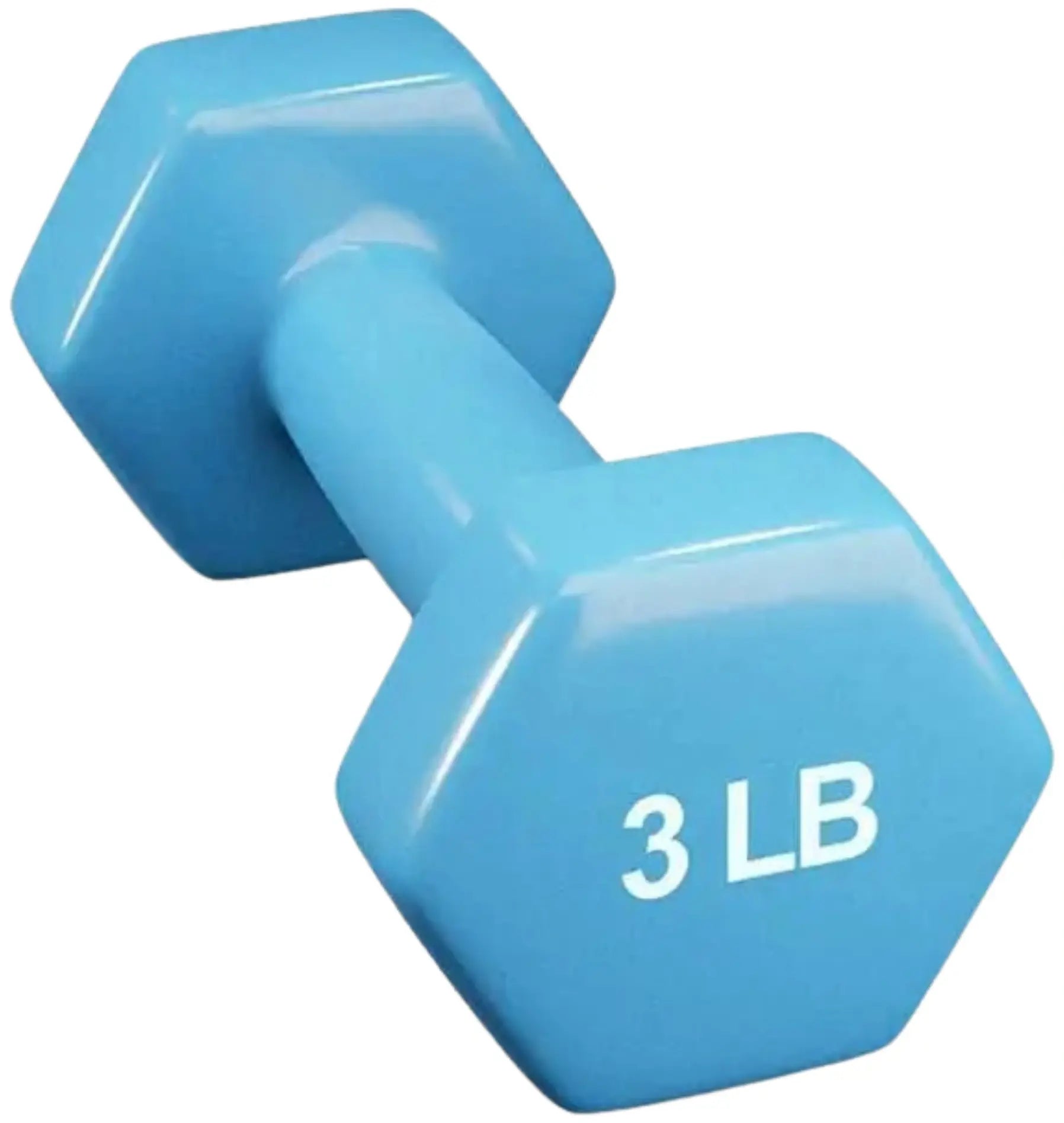 French Fitness Colorful Hex Vinyl Dumbbell Set of 1 to 10 lbs (New) Image 9