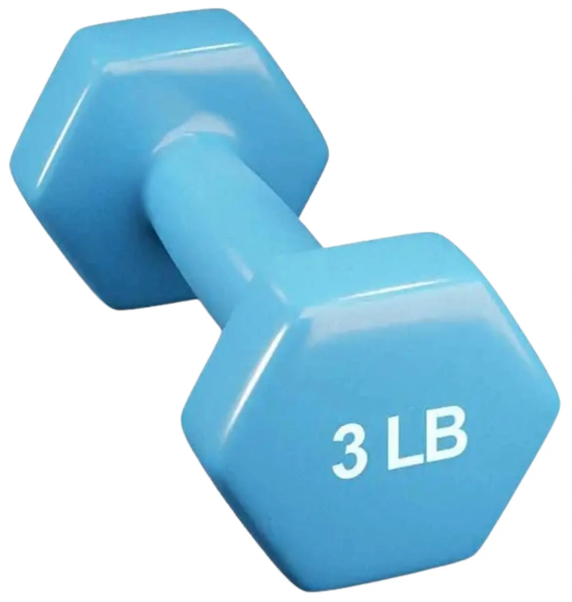 French Fitness Colorful Hex Vinyl Dumbbell Set of 1 to 15 lbs (New) Image 13