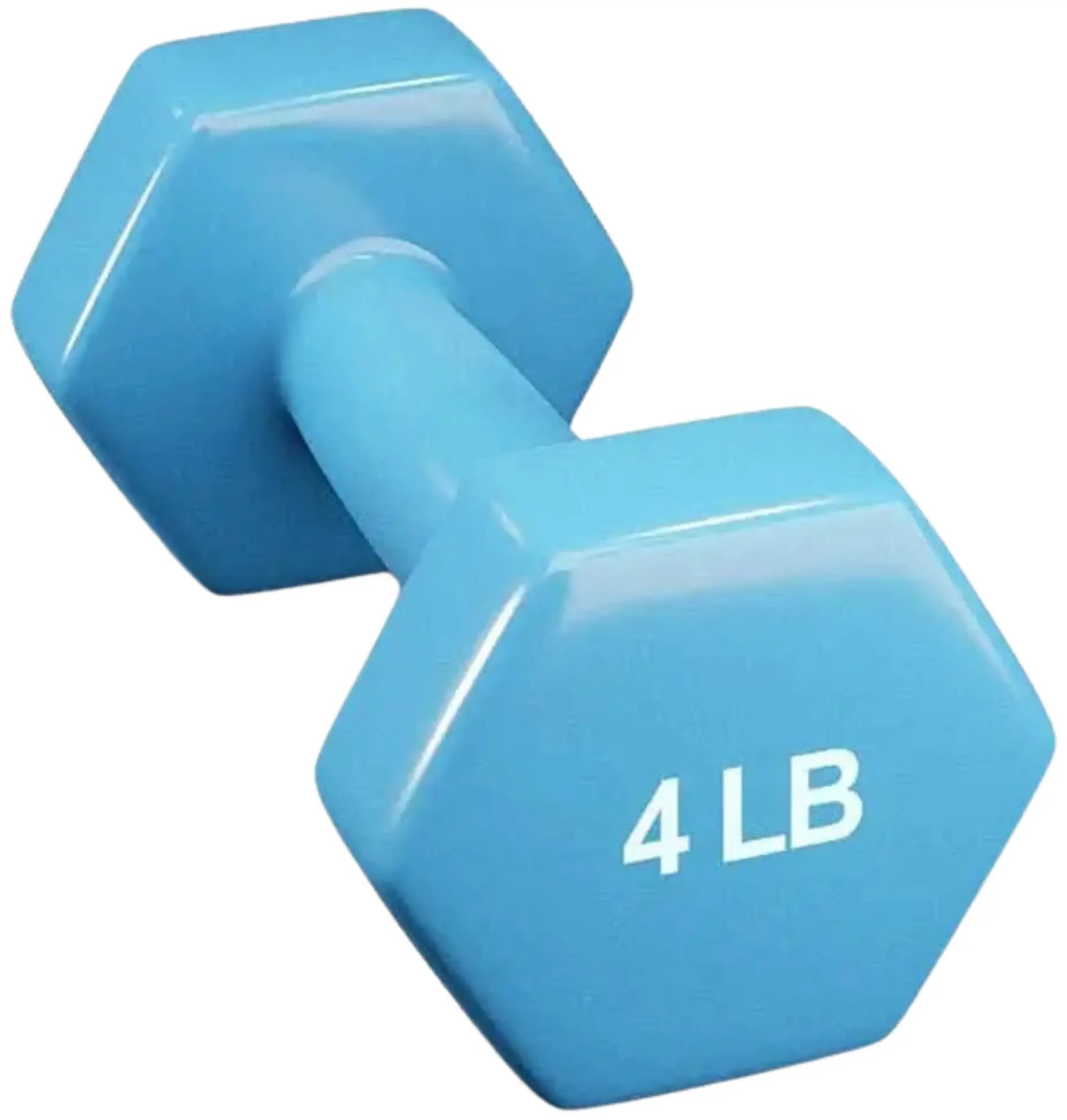 French Fitness Colorful Hex Vinyl Dumbbell Set of 1 to 10 lbs (New) Image 8