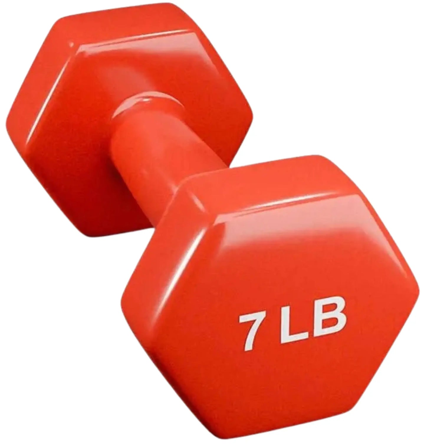 French Fitness Colorful Hex Vinyl Dumbbell Set of 1 to 10 lbs (New) Image 5