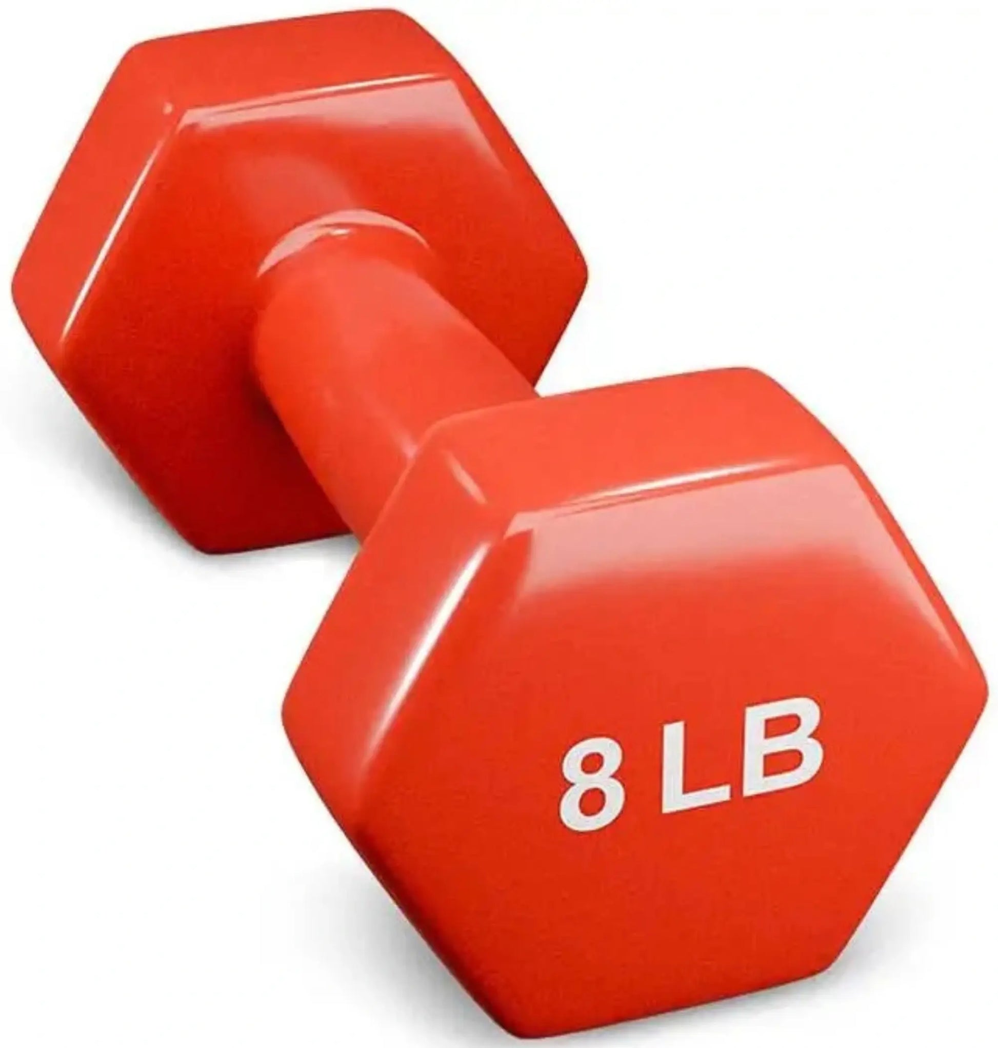 French Fitness Colorful Hex Vinyl Dumbbell Set of 1 to 10 lbs (New) Image 4