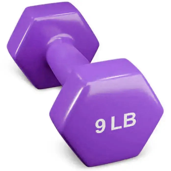French Fitness Colorful Hex Vinyl 48 Pair Dumbbell Set w/ Body-Solid GDR500 Rack (New) Image 12